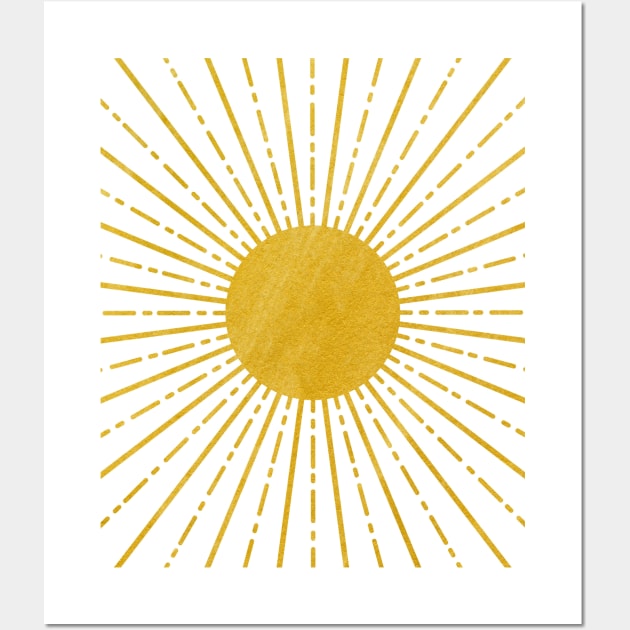 Boho Sun Sunburst Wall Art by Vintage Dream